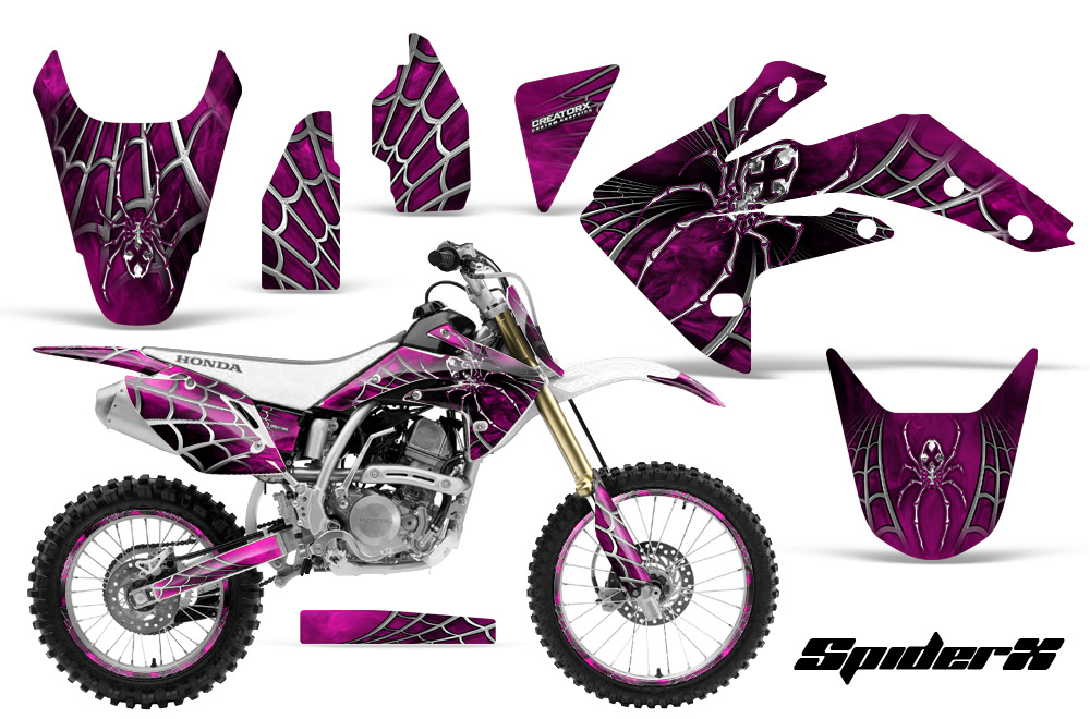 Honda CRF150R 07-10 Graphics Kit SpiderX Pink NP Rims